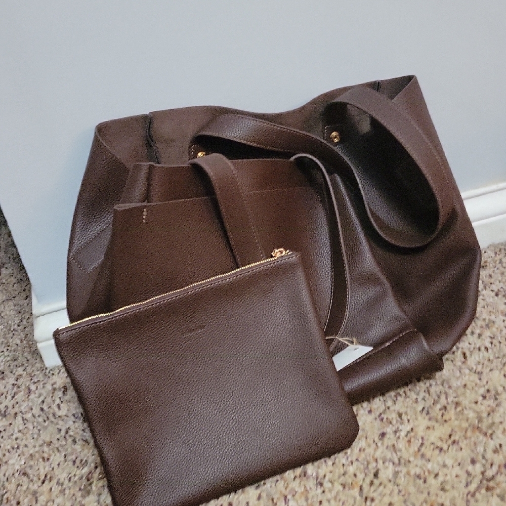 NWT REMI AND REID Chic Brown Tote Bag..ELLA EAST WEST TOTE - Picture 4 of 7